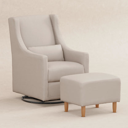 M11287PBEW,Toco Swivel Glider and Ottoman in Performance Beach Eco-Weave