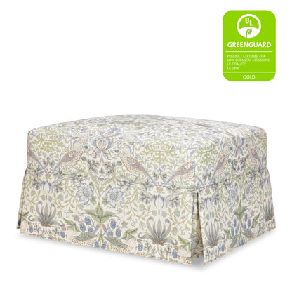 M21785TTFT,Crawford Gliding Ottoman in Strawberry Thief in Fig & Thyme