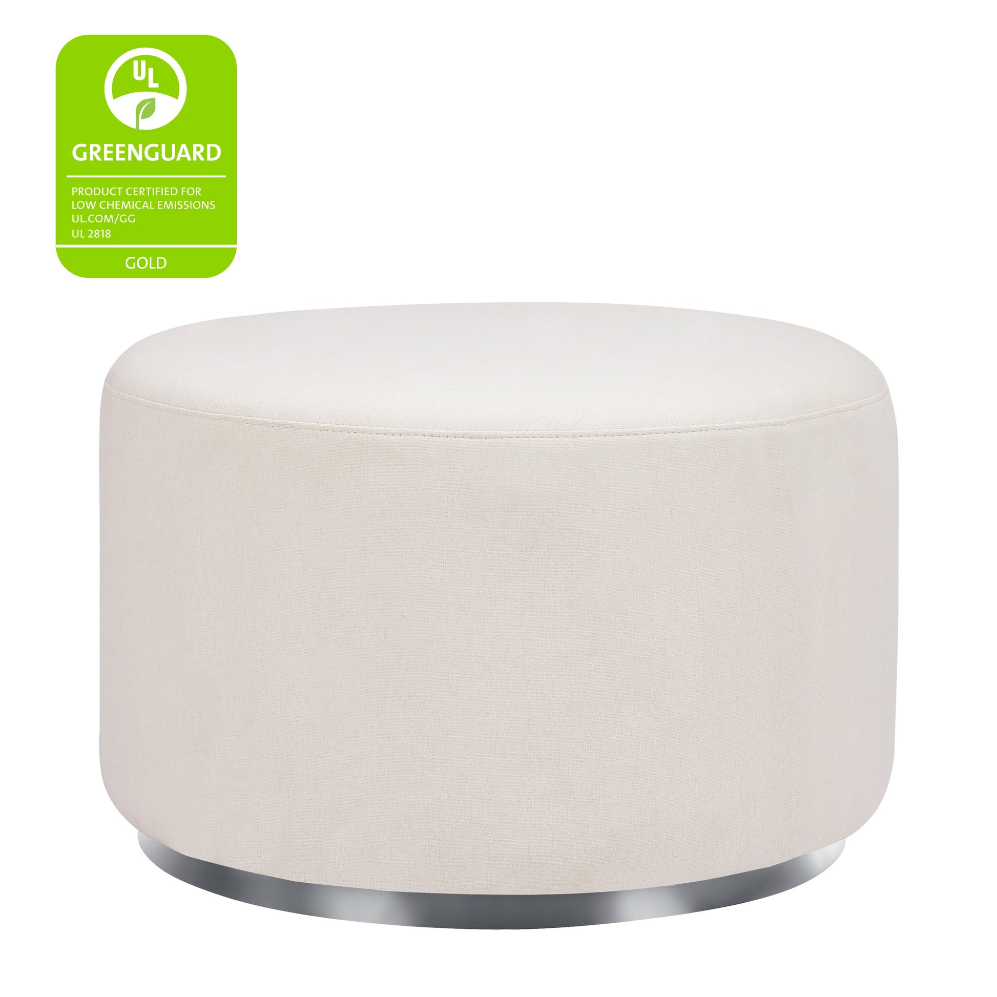 M10185PCMEW,Tuba Gliding Ottoman in Performance Cream Eco-Weave