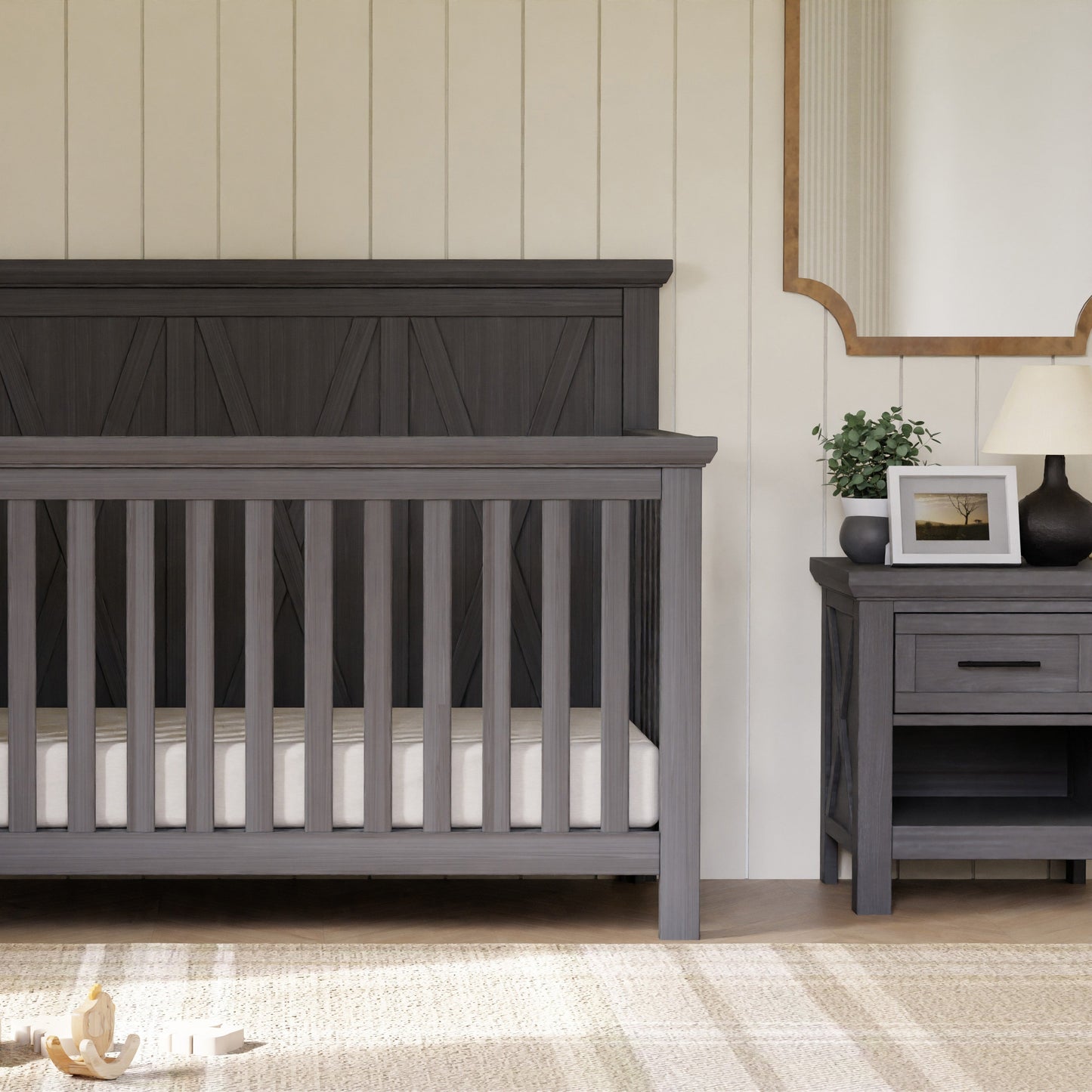 B14560WC,Emory Farmhouse Nightstand in Weathered Charcoal