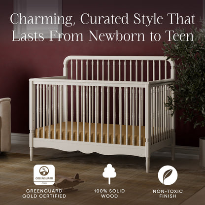 M7141RW,Liberty 4-in-1 Convertible Spindle Crib in Warm White